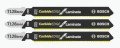 Bosch T128BHM3 3-piece Carbide-Strip T-Shank Jigsaw Blades, 3&amp;frac58;&amp;quot; 14 tpi-