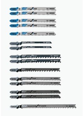 Bosch T15RC T-Shank Wood and Metal Cutting Jigsaw Blade Set, 15-set-