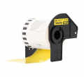 Brother DK2606 Film Tape, 2.4&amp;quot; x 50', black-on-yellow-