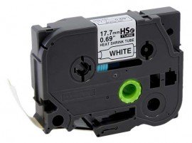 Brother HSE241E Black on White Heat Shrink Tube Label, 0.69&amp;quot; x 4.9'-