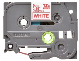 Brother TZE222 Red on White Tape for the P-Touch, 0.35&amp;quot; x 26.25&#039;-