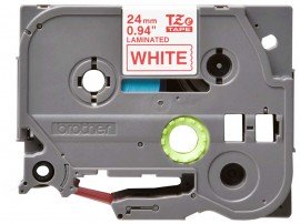 Brother TZE252G Red on White Tape for the P-Touch, 0.94&amp;quot; x 26.25&#039;-