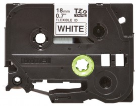 Brother TZEFX241 Black on White Flexible ID Tape, 0.7&amp;quot; x 26.25'-