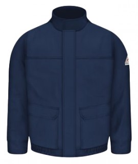 Bulwark JLJ8 Men's Lightweight Excel FR ComforTouch Lined Bomber Jacket, navy, 2xl-