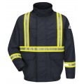 Bulwark JLJC Bomber Jacket with reflective trim, navy, medium-