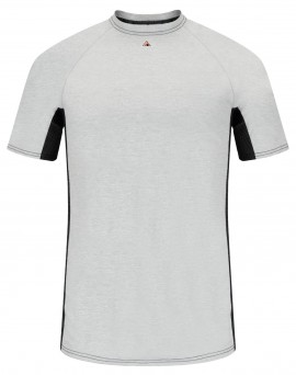 Bulwark MPU4 Men&#039;s FR Short Sleeve Base Layer, grey, xl-