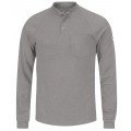 Bulwark SEL2GY-R-XL Men's Lightweight FR Henley Shirt, xl, grey-
