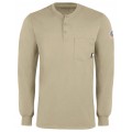 Bulwark SEL2 Men&#039;s Lightweight FR Henley, khaki, medium-