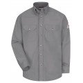 Bulwark SLU2 Men's Midweight FR Dress Uniform Shirt, silver grey, medium-