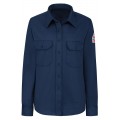 Bulwark SLU3 Women&#039;s Midweight FR Dress Uniform Shirt, navy, large-