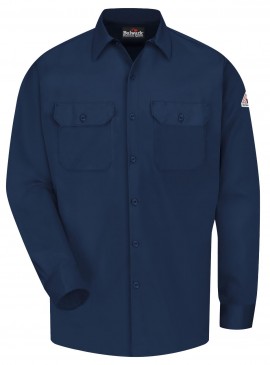 Bulwark SLW2 Men's Midweight Excel FR Comfortouch Work Shirt, navy, 6xl-