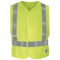 Bulwark VMV2YE-M Men's FR Hi-Visibilty Safety Vest, medium, yellow-