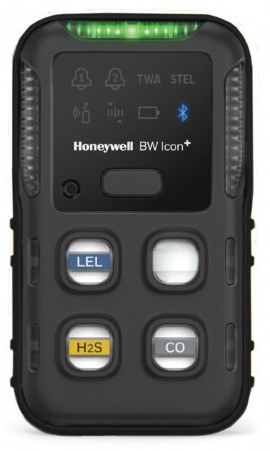 Honeywell BW Icon+ Series Multi-Gas Detector, %LEL(IR)/H&lt;sub&gt;2&lt;/sub&gt;S/CO, black-