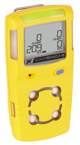 BW GasAlertMicroClip XL Multi-Gas Detector Series with IntelliFlash-