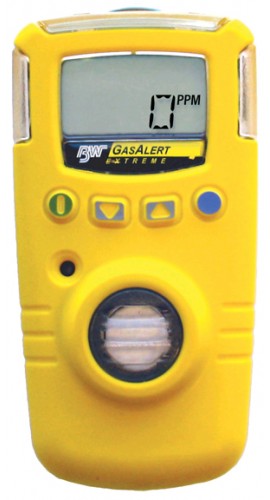 BW GAXT-H-DL GasAlert Extreme Single Gas Detector, Hydrogen Sulfide (H<sub>2</sub>S), 0 to 100ppm-