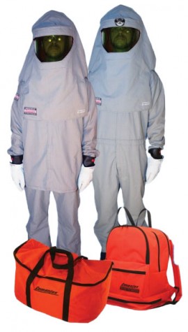 Cementex UltraLite Series Long Coat and Leggings Backpack Kit with hood/backpack/class-00 rubber glove kit, 2XL, 40 cal/cm&lt;sup&gt;2&lt;/sup&gt;-
