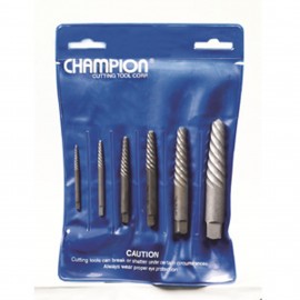Champion Cutting X1-1-5 Screw Extractor Set, spiral flute, #1-5 sizes-