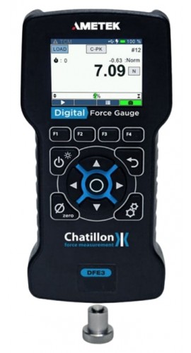 Chatillon DFE3-100 Digital Force Gauge, 100 x 0.01 lbf-