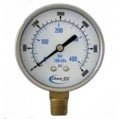 Chem Oil 102D-204E Pressure Gauge, 0 to 100 psi, back mount-