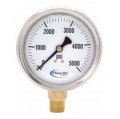 Chem Oil 210L-254M Liquid Fillable Gauge, 0 to 1000 psi, bayonet bezel-