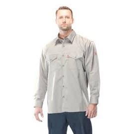 Benchmark 1004FR-B-S flame resistance shirt, Beige, Small, Clearance Pricing-