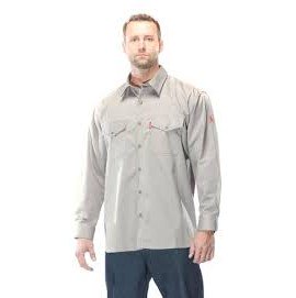 Benchmark 1004FR-B-S flame resistance shirt, Beige, Small, Clearance Pricing-