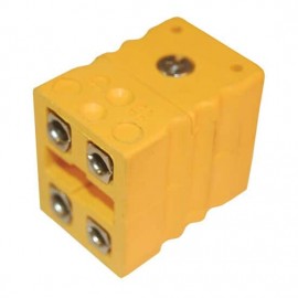 Digi-Sense 18527-65 Type-K Standard Dual Thermocouple Connector, female, Clearance Pricing-