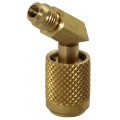 CPS AB45 MICRO-SEAL Quick Coupler, 1/4in SAE Female x 1/4in SAE Male, 45&amp;deg;-