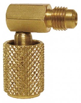 CPS AB90 MICRO-SEAL Quick Coupler, 1/4in SAE Female x 1/4in SAE Male, 90&amp;deg;-