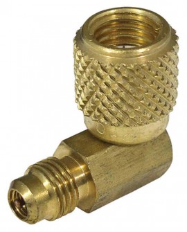 CPS AD849C Adapter with Core, 1/2in ACME Female x 1/4in SAE Male, 90&amp;deg;-