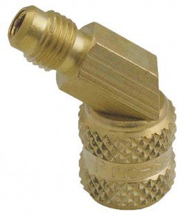 CPS AD87S Angled/Swiveling Adapter, 1/4in SAE x 5/16in (1/2in-20 UNF), R-410A-