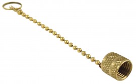 CPS AVC410C Brass Caps with Chain Tether, 5/16in (1/2in-20 UNF), 2-Pack-