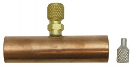CPS AVCT18 Copper Tube Tee, 1/4in SAE x 1-1/8in OD-
