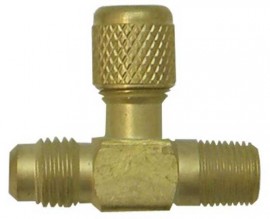 CPS AVT4B Access Fittings with Cap and Core, 1/4in SAE Male x 1/8in MNPT x 1/4in SAE Male, 100-Pack-