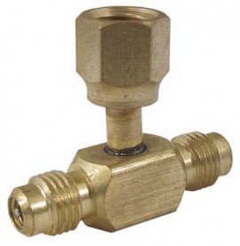 CPS AVT64 Access Fittings with Cap and Core, 1/4in SAE Male x 1/4in SAE Male x 1/4in SAE Female Hex, 3-Pack-