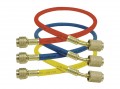 CPS HP3A Pro-Set Premium Refrigerant Hoses with Microseal Anti-Blowback Valve, 3', 3-Pack-
