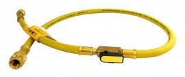 CPS HP3YL Pro-Set Premium Refrigerant Hose with In-Line Ball Valve, 3&#039;-