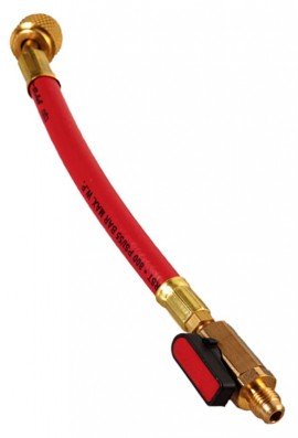 CPS HTRE Ball Valve Hose Extension, 1/4in SAE, Red-