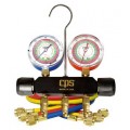 CPS MBHP3 Pro-Set 2-Valve Triple Seal Manifold with 3' Hose Set, Black-