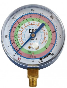 CPS RGH7L Low-Pressure Gauge, R-134a/R-22/R-404A/R-410A, 1% Accuracy-