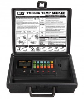 CPS TM360C Temp-Seeker 4-Station Thermo-Psychrometer with TMX3C Clamp-On Surface Probe-