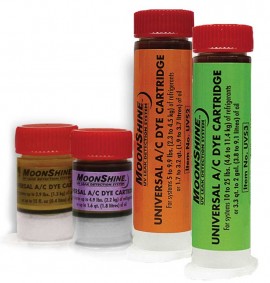 CPS UVS1 Moonshine Prefilled/Disposable Refrigerant Dye Squeeze Cartridges, 16oz to 1.6qt Refrigerant Oil, Purple-