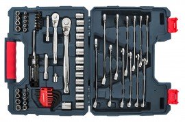 Crescent CTK70MPN 70-Piece 6- and 12-Point Standard Mechanics Tool Set, 0.25&quot; and 0.38&quot; drive, SAE/Metric-