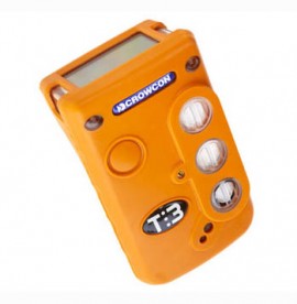 Crowcon T3R-07-XX-C Tetra 3 Multi-Gas Monitor with Universal Multi-Regional Charger, CH4 %LEL/O2 (3-Year)/H2S-