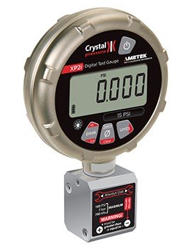 Ametek Crystal XP2i-DP Differential Pressure Gauge, 0 to 7 bar, 4.5&amp;quot; dial, &amp;frac18;&amp;quot; female NPT bottom, diecast aluminum housing-