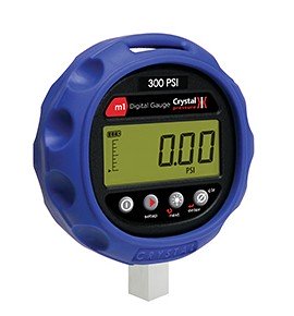 Ametek Crystal m1 Digital Pressure Gauge, 0 to 30 psi, 4.18&amp;quot; dial, CPF female, polyester/polycarbonate blend-