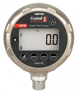 Ametek Crystal XP3i Series Digital Pressure Gauge, vacuum to 30 psi, 4.5&amp;quot; dial, &amp;frac14;&amp;quot; NPT bottom, diecast aluminum housing-