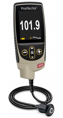 DeFelsko 200B1 PosiTector 200 Series Ultrasonic Coating Thickness Gauge, 13 to 1000 &amp;mu;m-