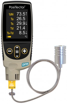 DeFelsko DPMS3 PosiTector Advanced Dew Point Meter with built-in probe and cabled surface temperature sensor-