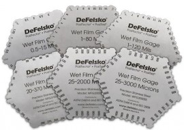 DeFelsko WFG370SS Stainless Steel Wet Film Thickness Gauge, 6-sided, 20 to 370 μm, metric-